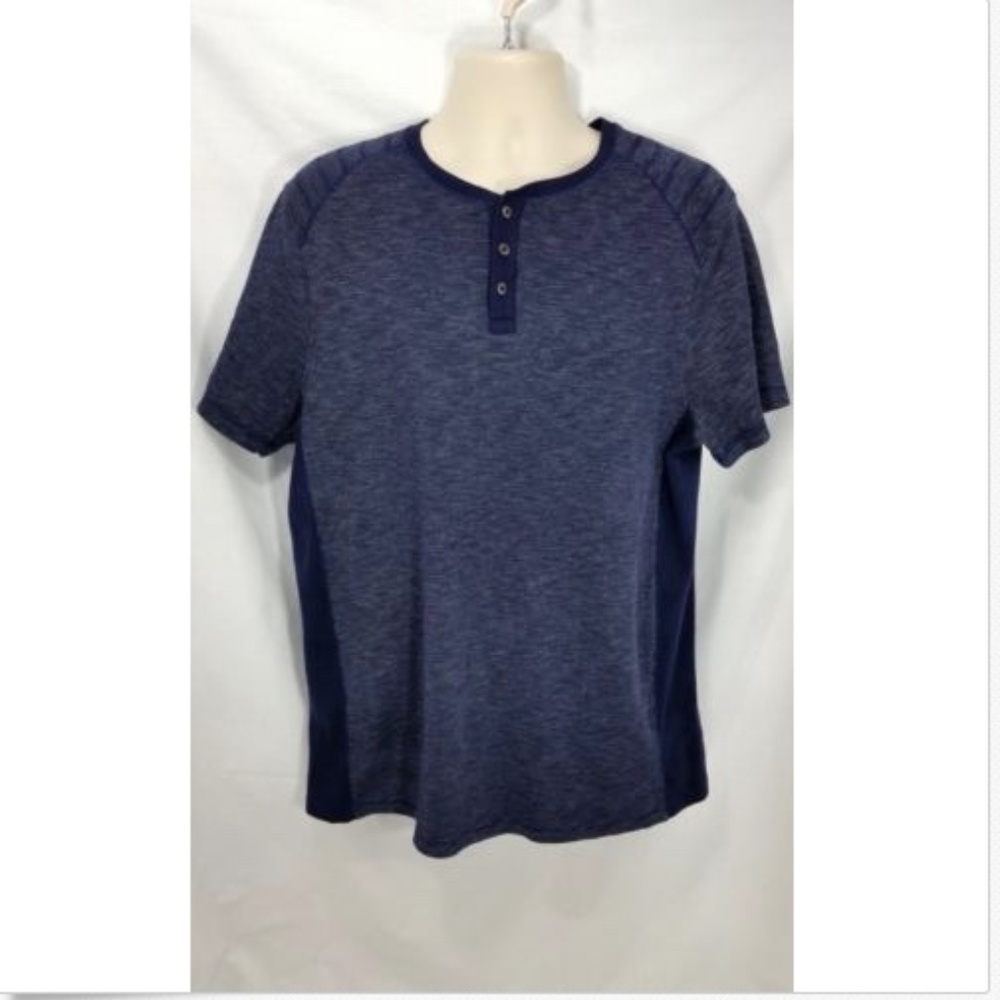 Rock & Republic Men's XXL Navy White Short Sleeve